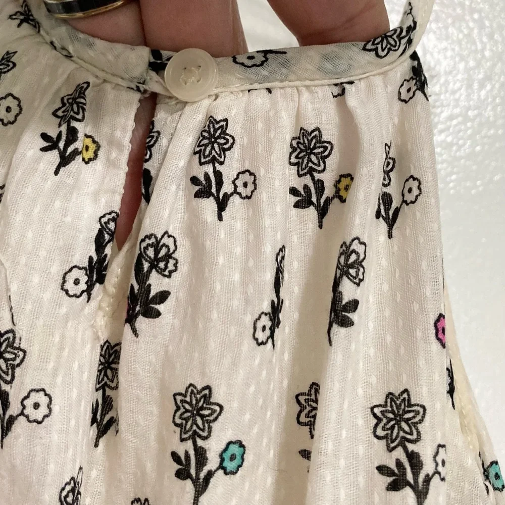 GAP Toddler Prairie Floral Tiered Cotton Dress Girls 12 18 Months